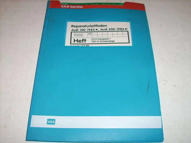 Manuel Réparation Audi 100/200 1982-1991 – Carburateur 1B3 Allumage TSZ-H – Allemand