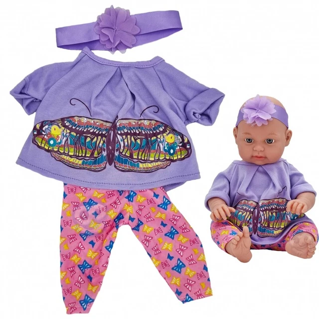 Woopie Bambola Abbigliamento Danza Set Farfalla Maglia Leggings Fascia 43-46cm