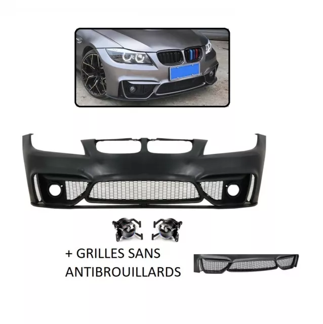 Parechoc Pare Choc Avant Look M4 Pour Bmw Serie 3 E90 E91 Lci Phase 2 + 2 Antibr