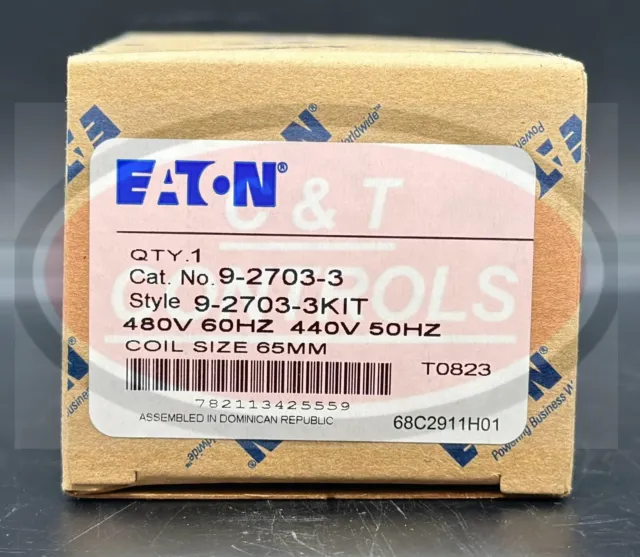 Eaton 9-2703-3 480V Size 1,2 Coil New In Box USA Stock