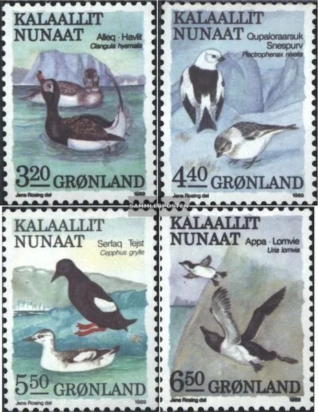 Dänemark - Grönland 191-194 (kompl.Ausg.) postfrisch 1989 Vögel
