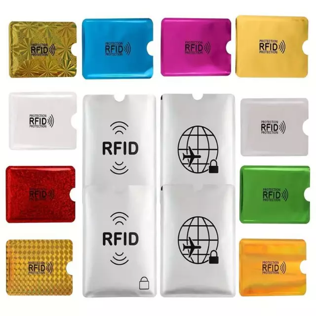 RFID Blocking Credit Card Protector Sleeve Wallet Contactless Debit Bank Holder