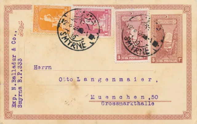 Air Mail Flugpost  Brief  Briefmarken Stamp Türkei - München 1928