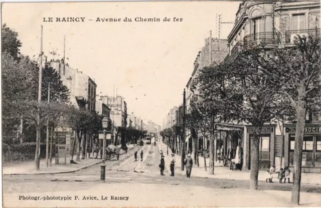 Cpa - Le Raincy - Avenue Du Chemin De Fer.