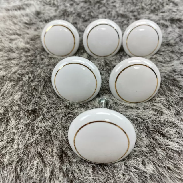 Lote de 6 anillos de oro de cerámica de 1,5" de diámetro Draw Pulls Know