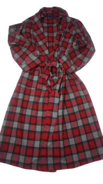 Vintage Pendleton Men's M Robe Belted Made In USA Pure Virgin Wool Unisex Plaid