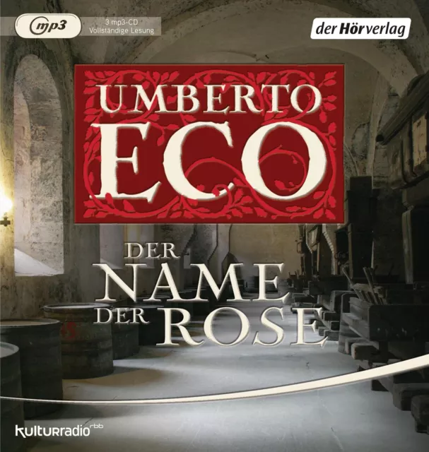 Der Name der Rose Umberto Eco MP3 3 Deutsch 2016 Der Hörverlag EAN 9783844523867