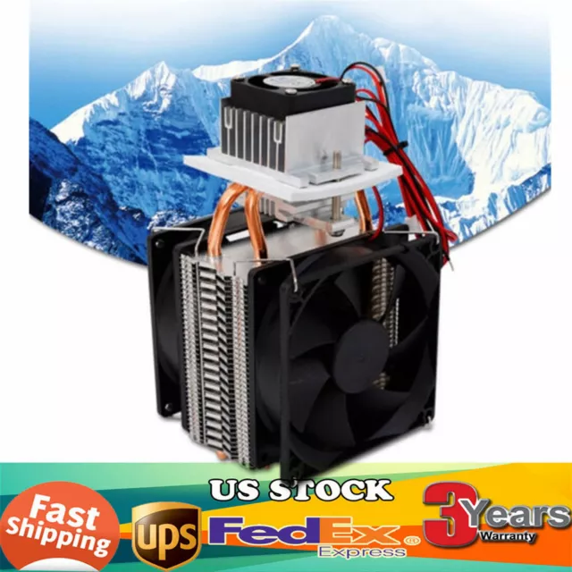 Thermoelectric Peltier 12V 72W Refrigeration Cooling System Kit Fan DIY Cooler