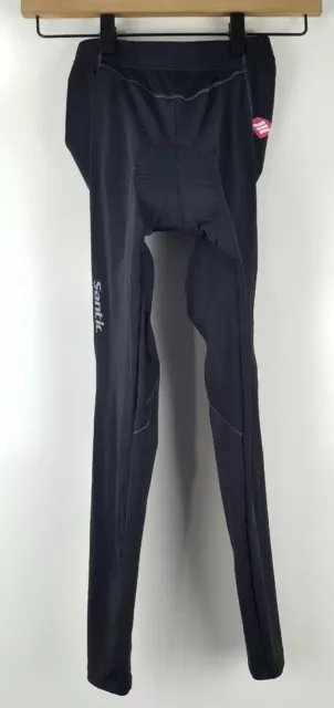 SANTIC Womens Pro Fit Cool Max Cycling Padded Stretch Pants Sz XS Black/Pink EUC