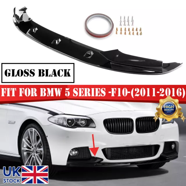 Gloss Black Front Splitter Lip Diffuser For Bmw F10 5 Series 11-16 M Performance