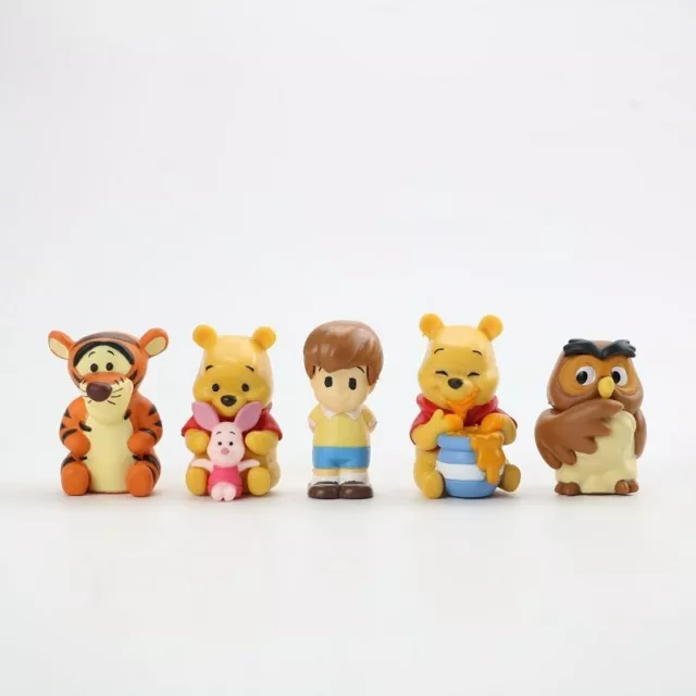 Winnie Pooh Cake Toppers Figuras Niños Cumpleaños Pastel Decoración Juguetes Hechos en Casa