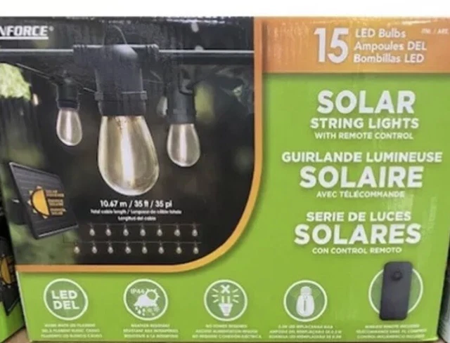 Sunforce solar clearance string lights