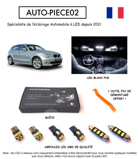 Pack LED LIGHT intérieur BMW Série 1 E81, E82, E87, E88 (Kit ampoules blanc pur)