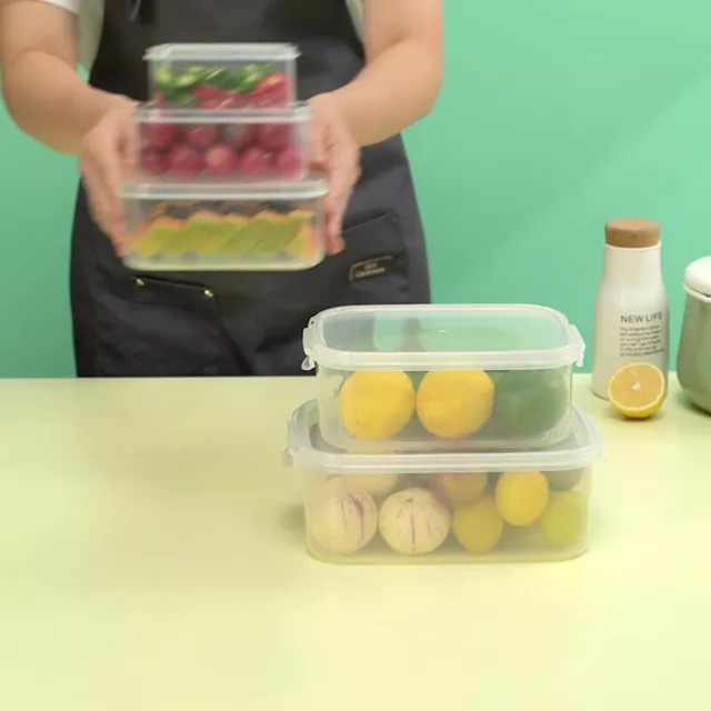 Kühlschrank-Lebensmittelbehälter mit Deckel für frisches Gemüse, Obst, Fleisch