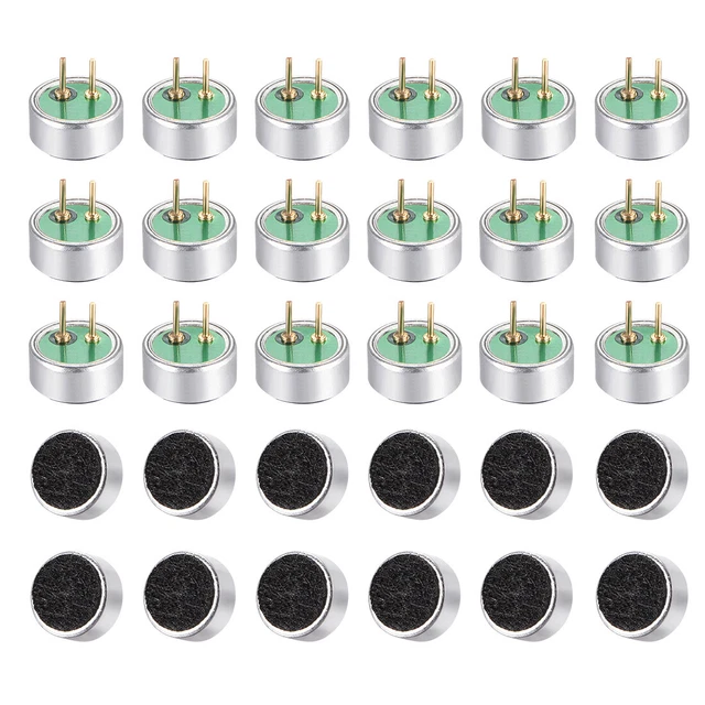 34dB Electret Microphone 6mx2.7mm Cylindrique Condenseur MIC Broches pour 30Pcs
