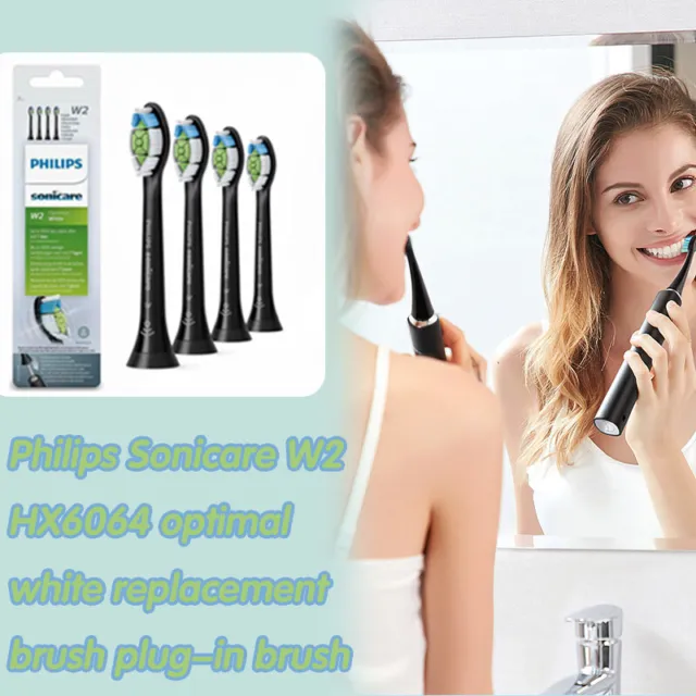 4/8X Stück Рhilips Sonicare W2 HX6064 Optimal White Ersatzbürste Aufsteckbürste