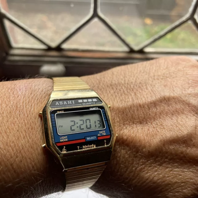 Vintage Asahi 1970’s Digital Melody Alarm Watch