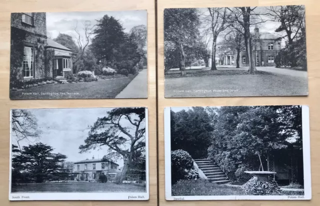 Vintage Postcards x4 Polam Hall School, Darlington, Co Durham 1930s Postmarks