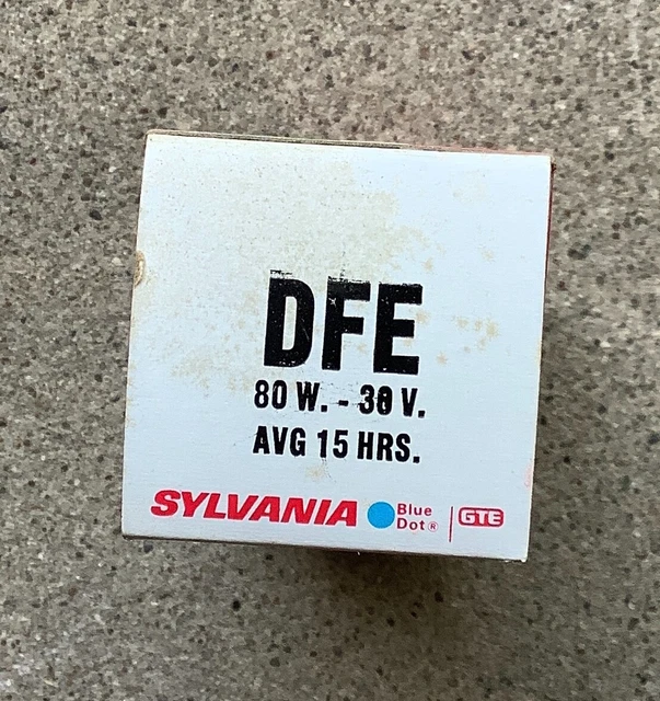 Sylvania DFE Projector Lamp Replacement Bulb 80W 30V 15 Hours New NOS USA Made