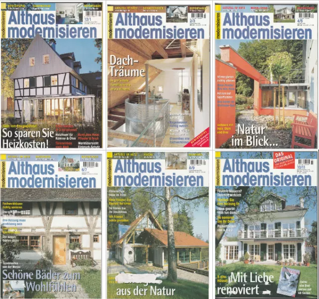 Zeitschrift "Althaus modernisieren" Jahrgang 2001 alle 6 Hefte komplett