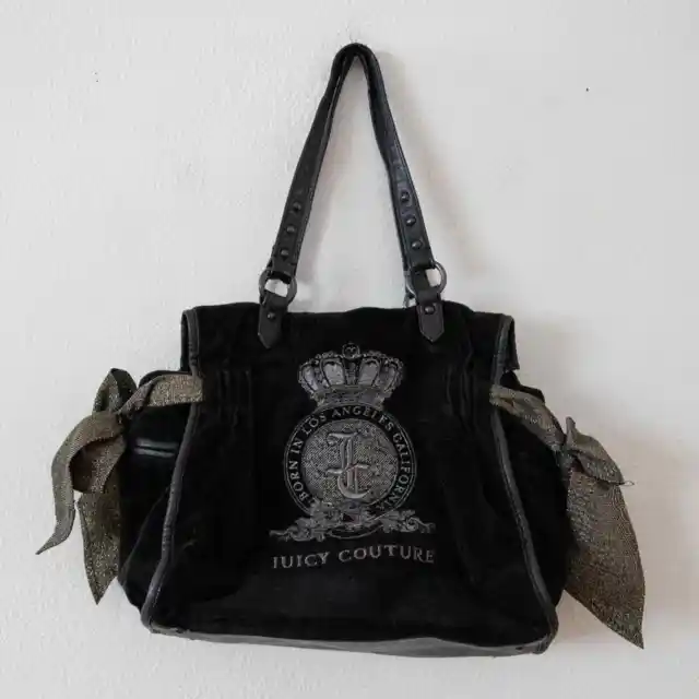 JUICY COUTURE Bag Fashionista Bowler - Black Beige Purse Handbag NWT | eBay