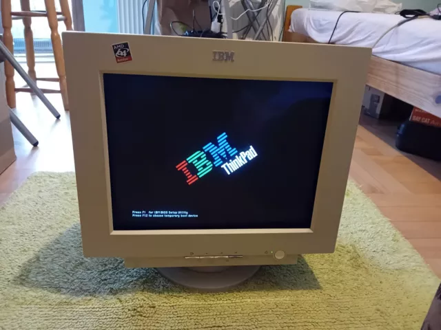 CRT-Monitor IBM Modell 6627-0AN, funktionsfähig, für alte Computerspiele, Vintag