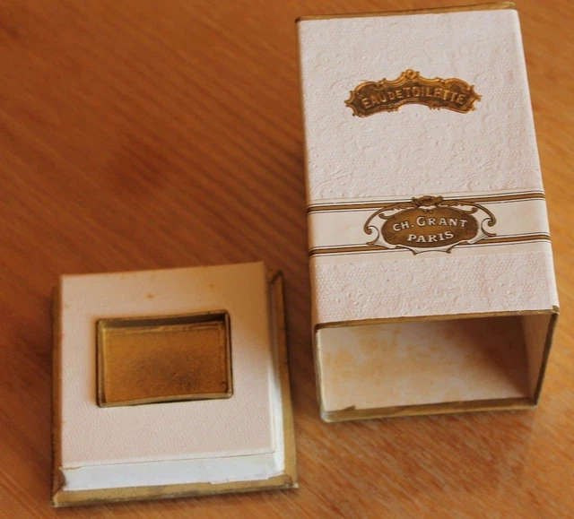 Ancienne boite ou coffret vide pour eau de toilette ch. grant paris  (parfum)