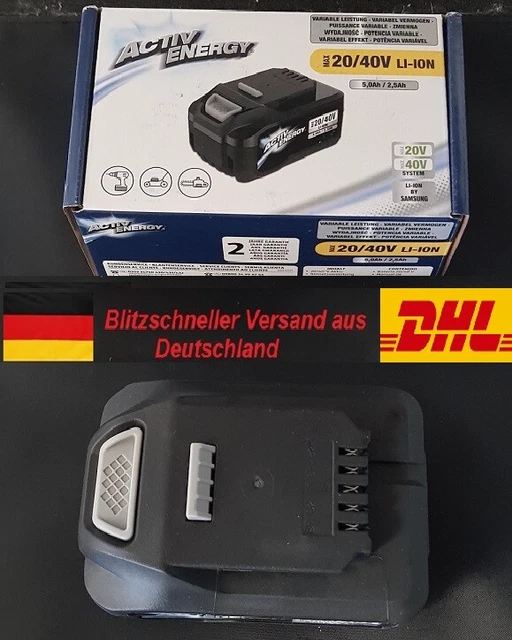 Batterie Li-Ion ACTIV ENERGY 20/40V 5,0 Ah – 90 Wh Compatible Outils Sans Fil Ferrex