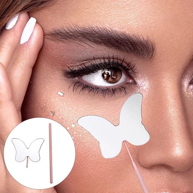 Wimpernverlängerungsspiegel Aus Edelstahl - Tragbarer Vergrößerungsspiegel Für Perfekte Wimpern-Apps
