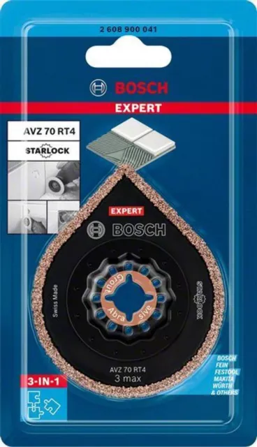 Bosch Expert Starlock carburo 3 max stucco e abrasivo AVZ70RT4 1 pz