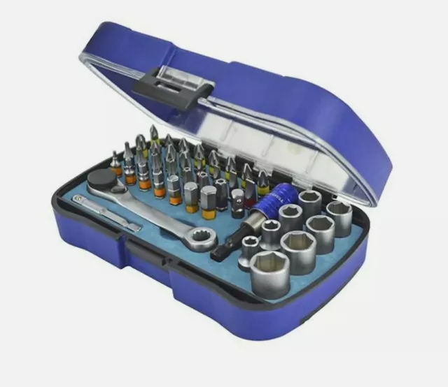 FAITHFULL FAISBSET42 42 PIECE SCREWDRIVER BIT AND SOCKET SET Colour Coded