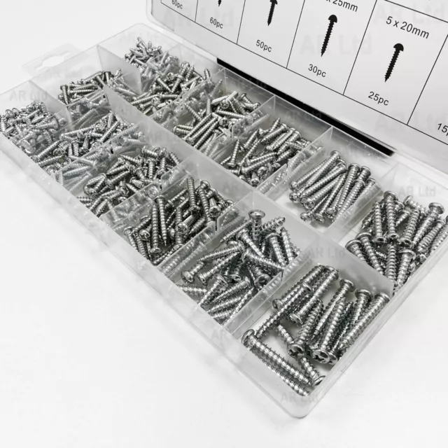 Self Tapping Philips Cross Head Screws. Assorted sizes 550 Self Tapping Screws