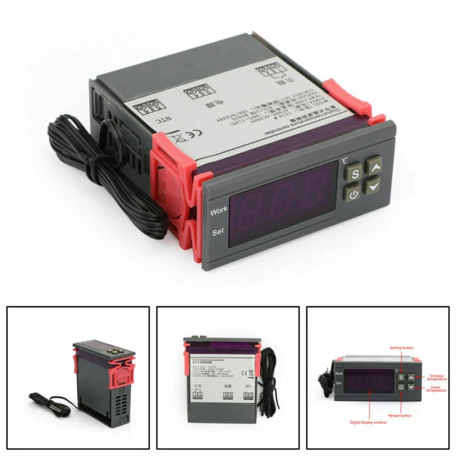 AC 90~250V Régulateur Thermostat MH1210W Numérique Contrôleur de Température FR