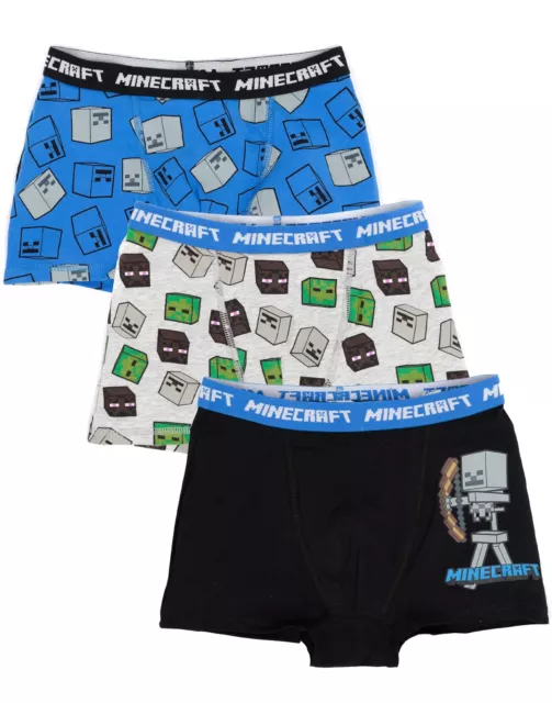 Minecraft Underwear Kids Small Size 6 Green Creeper Crew Boxer