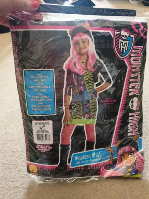 BNWT Monster High Howleen Wolf Costume Age 8-10 Years