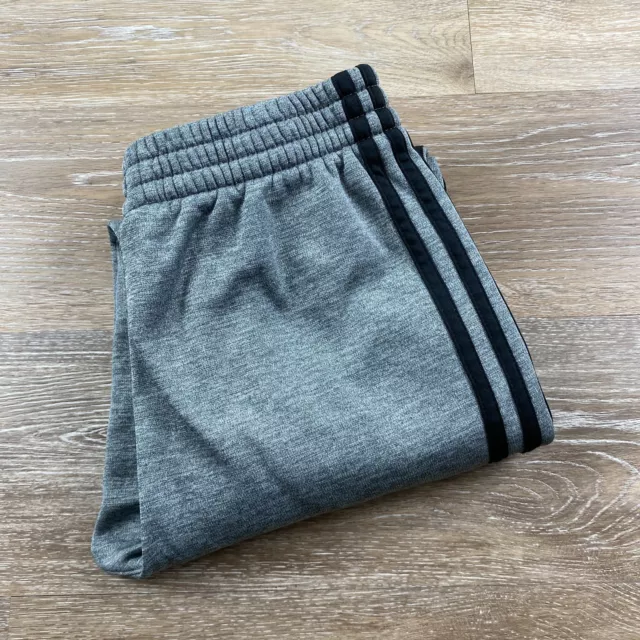 ADIDAS Stretch Tie Waist Gray Activewear Jogger Sweatpants Boy's Size Medium