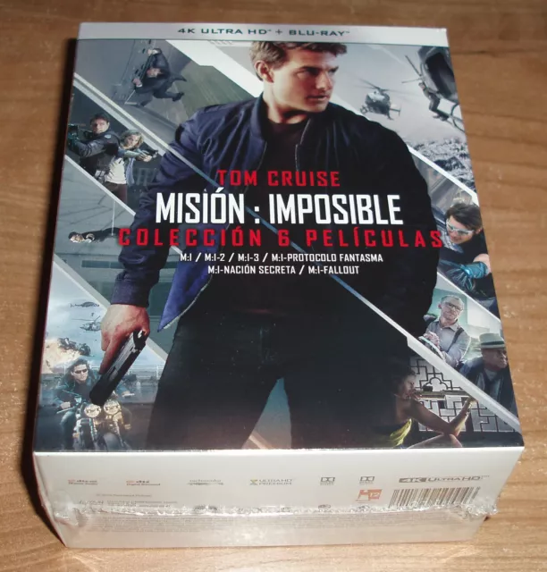 Mision Imposible 1-6 (4K UHD + Blu-ray) Pack 6 peliculas: M:I; M:I-2;  M:I-3; M:I-4 Protocolo Fantasma (Ghost Protocol); M:I-5 Nacion Secreta  (Rogue Nation); M:I-6 Fallout (+BD Extras): : Tom Cruise, Henry  Cavill
