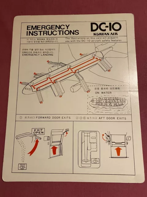 safety card KOREAN AIR DC-10