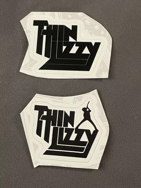 Lot (2) THIN LIZZY 1 1/4" to 1 1/2" Band STICKERS FAST! FREE SHIP! PHIL LYNOTT