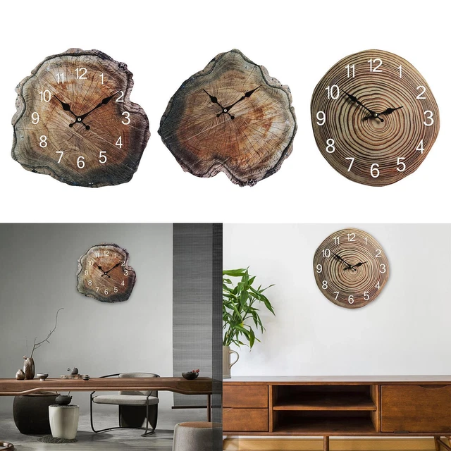 Horloge Murale Vintage Extra-Petite 12cm - Décoration Ronde Style Antique Salon Bureau - Silencieuse Avec Pile AA