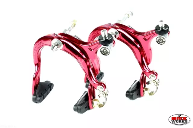 Genuine Dia-Compe MX883 Red Brake Calipers Pairs - Suits Old School BMX