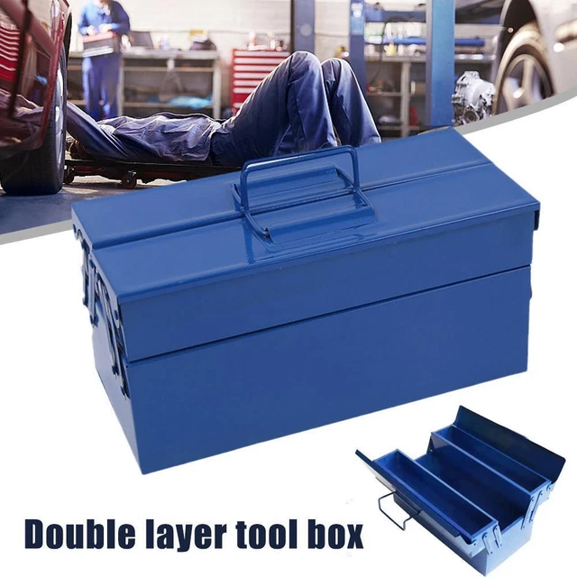 Uk Modular Tool Box METAL TOOLBOX PORTABLE 2-layer Cantilever Steel Tool Box Storage B1X0 ...