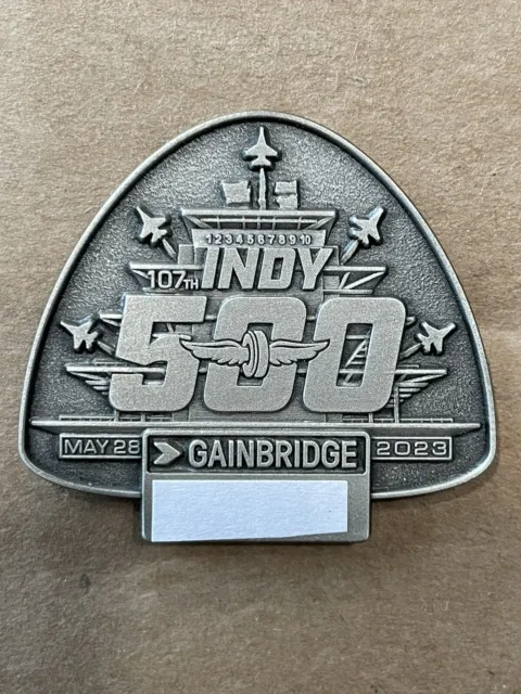 2023 Indianapolis Indy 500 Silver Pit Badge IMS Pagoda Thunderbirds Flyover