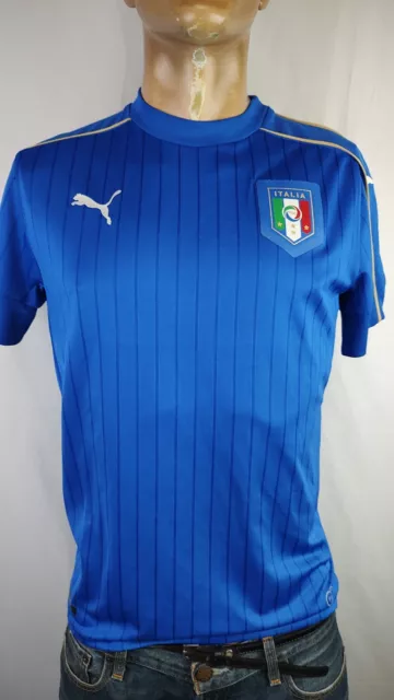 PUMA Tradition Force Azzurri Italie Maillot de Foot Homme Taille M Soccer Jersey