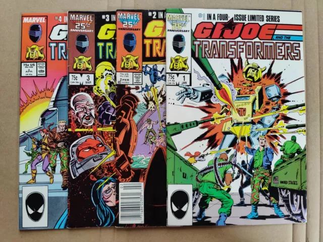 GI JOE AND THE TRANSFORMERS 1-4 Marvel 1987 COMPLETE 1 FN 2 3 4 FN/VF