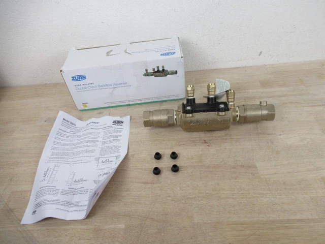 Zurn 1 in. 350XL Double Check Backflow Preventer Valve *missing 1 test port*