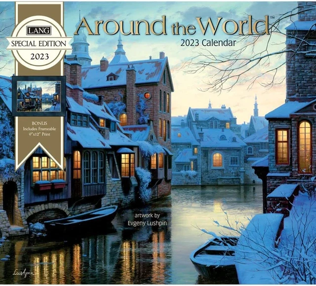 LANG 2023 AROUND THE WORLD Wall Calendar by Evgeny Lushpin £16.35