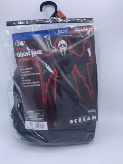 Bleeding GHOSTFACE Halloween Costume by Fun World Boys M (8) Scream 1997