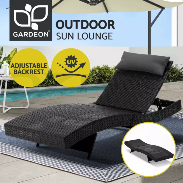 Gardeon Sun Lounge Setting Outdoor Furniture Wicker Lounger Day Bed Rattan Patio