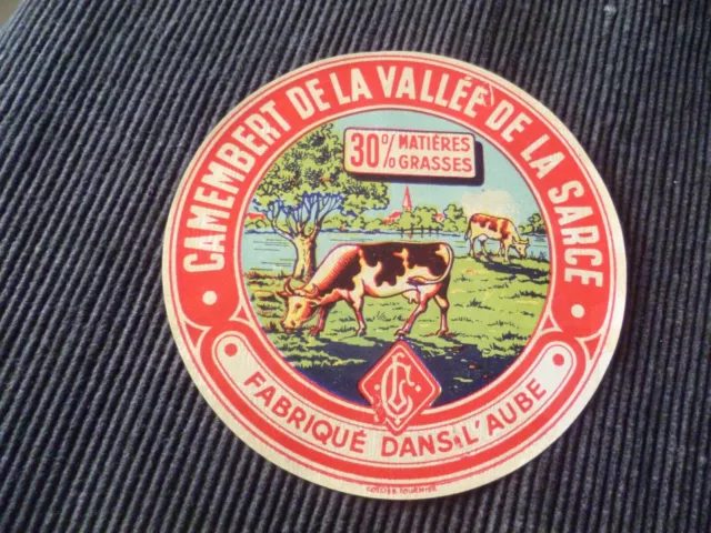 ancienne etiquette de fromage collection camembert de la vallee de la sarce aube